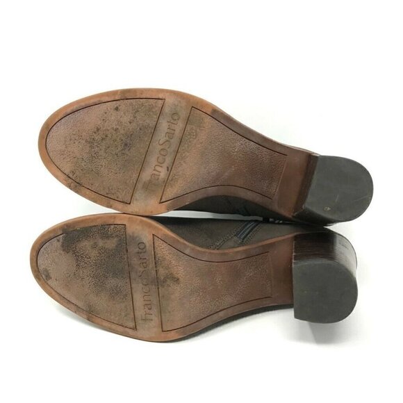 Franco Sarto Elvis Booties Brown Leather 9.5 - Picture 6 of 8